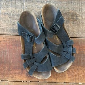 Birkenstock Pisa Black Leather Sandal